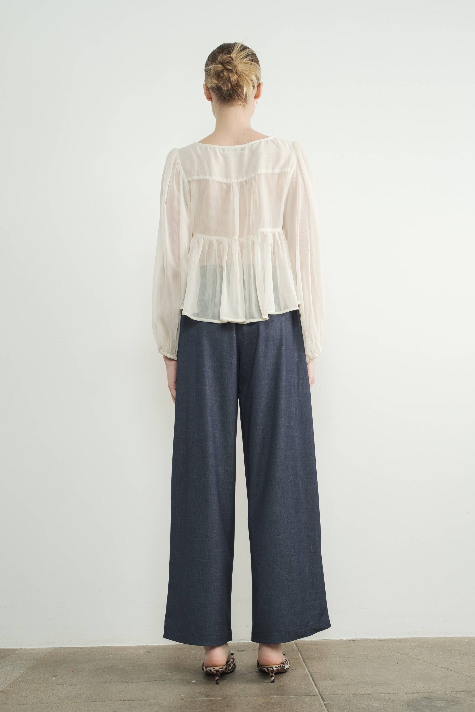 Sloan Wide Leg Denim Trouser