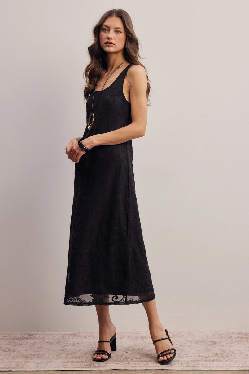 Zara Lace Midi Slip Dress