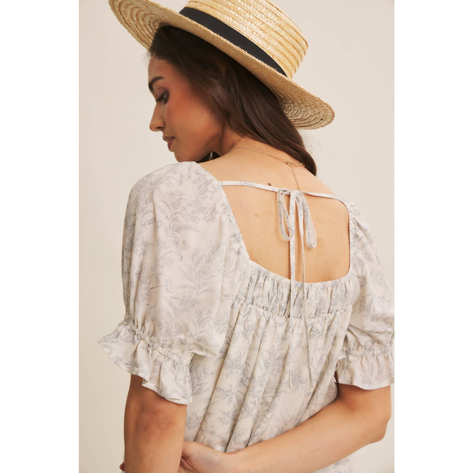 Elaine Botanical Mini Dress