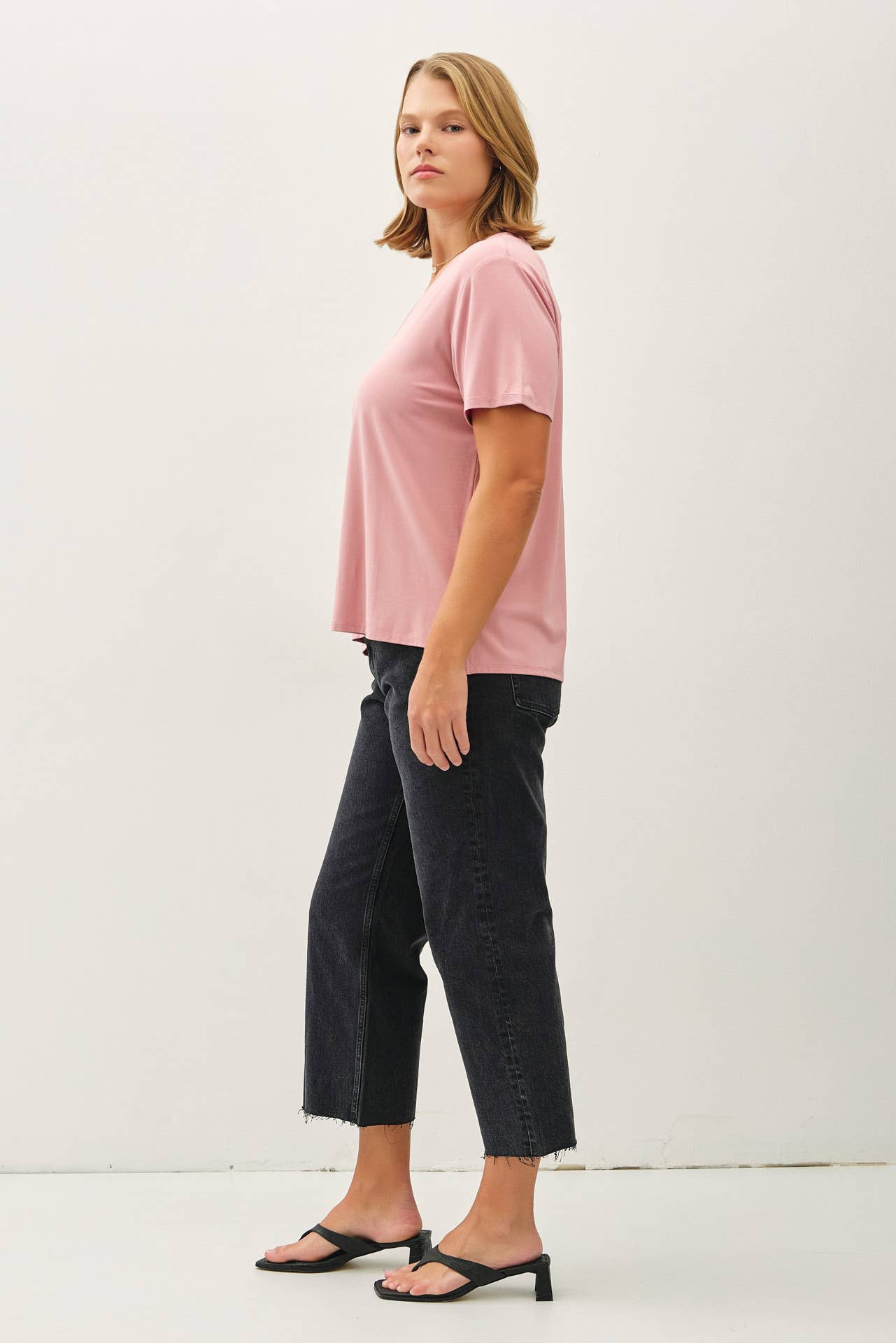Jessa Flowy V Neck Tee