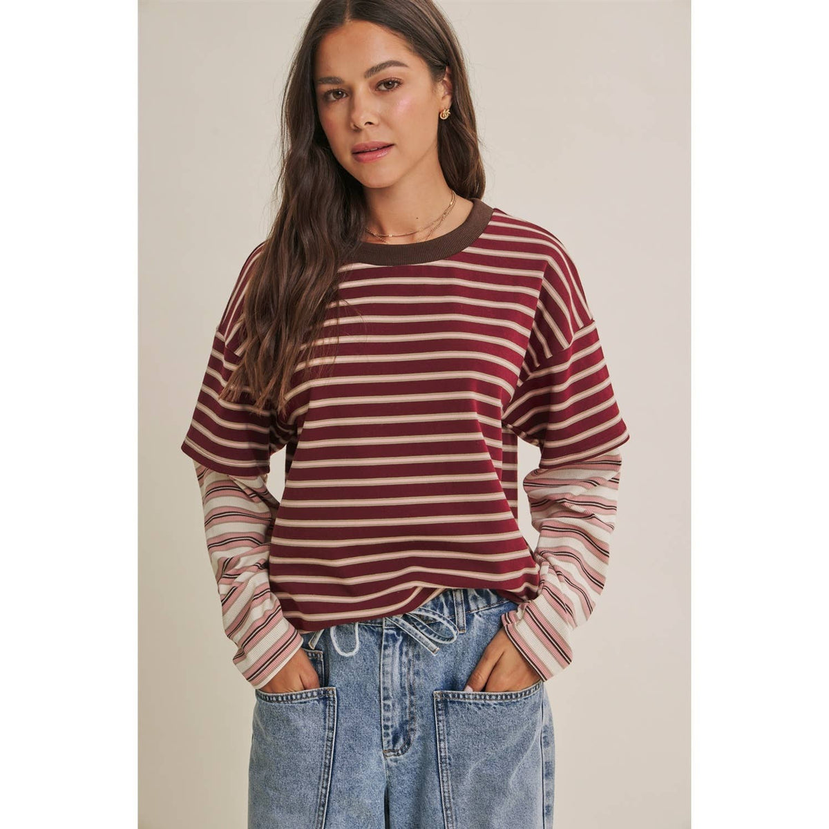 Mindy Layered Striped Top