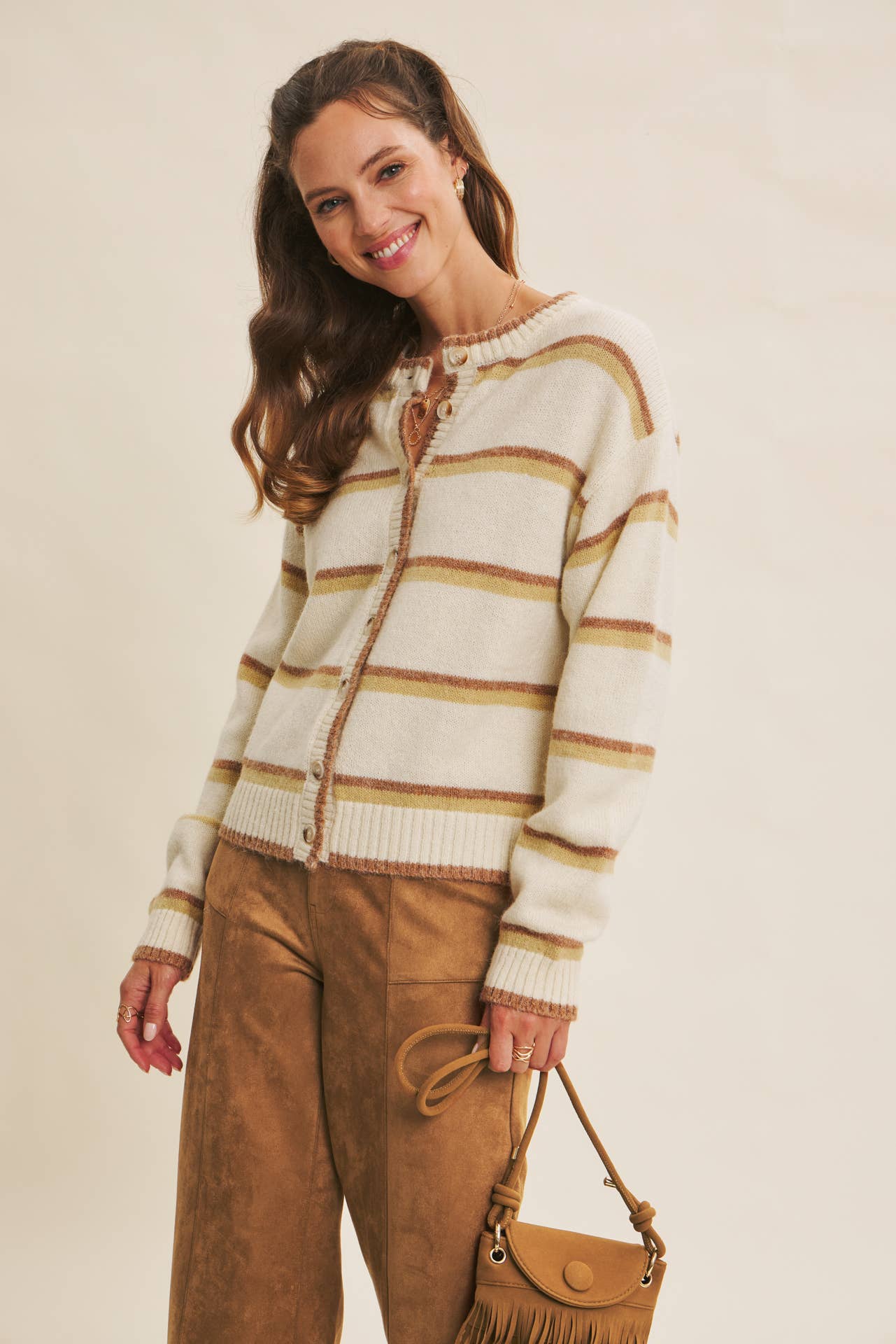 Raina Striped Cardigan
