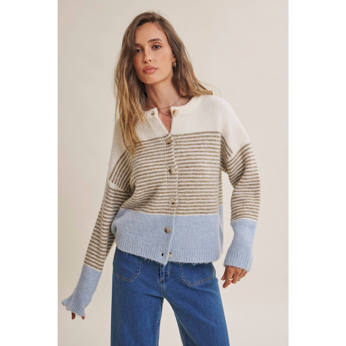 Dakota Striped Colorblock Cardigan