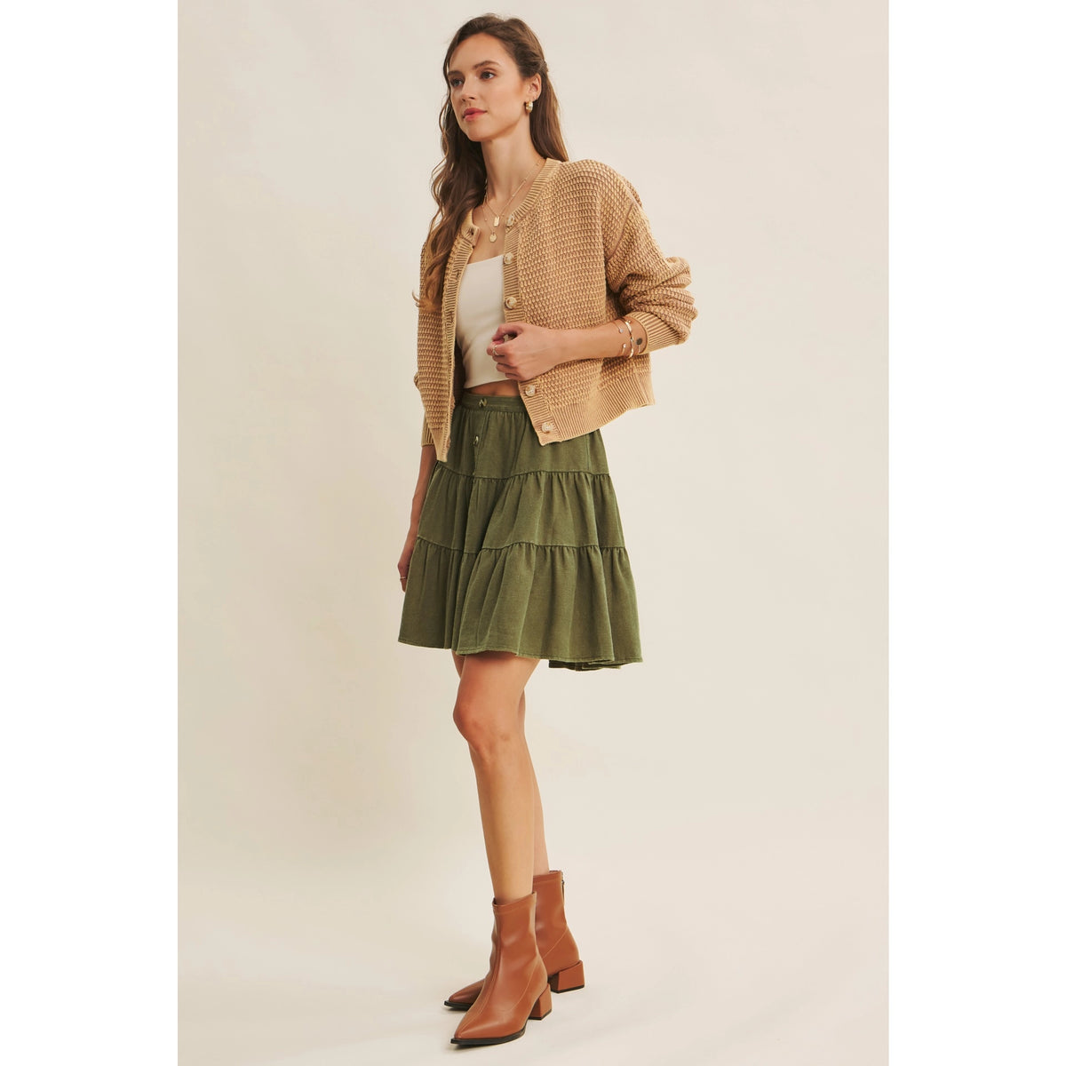 Samantha Mineral Washed Cardigan