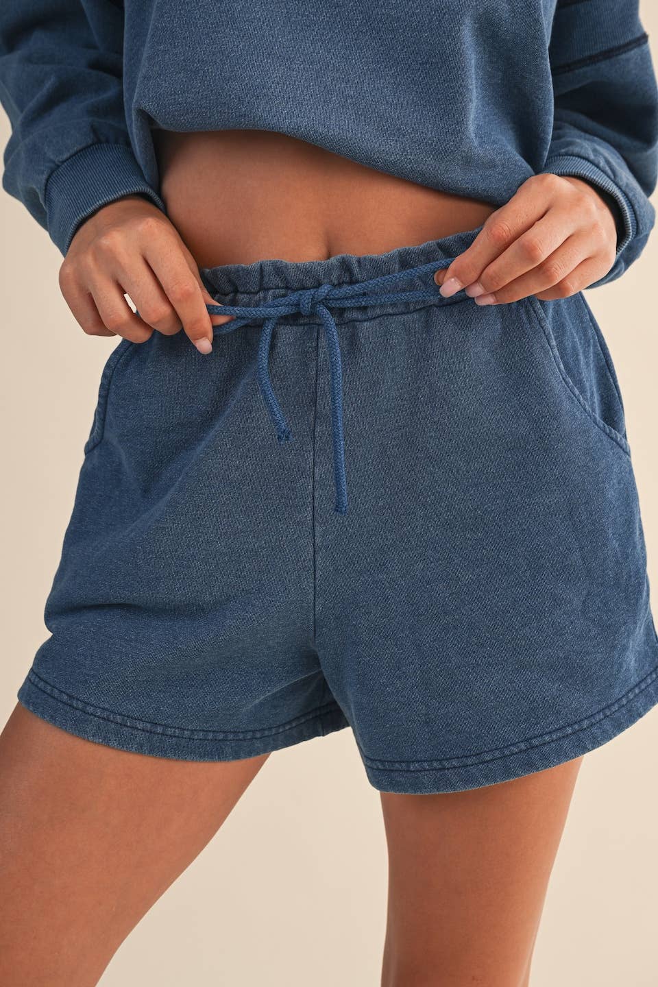 Eden Denim Wash Sweatshorts
