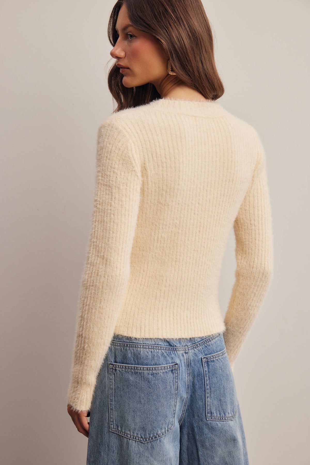 Brielle Brushed Rib Knit Sweater