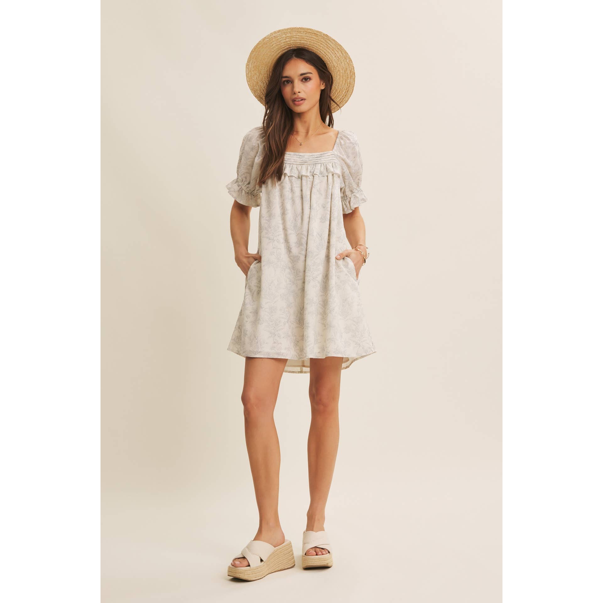 Elaine Botanical Mini Dress