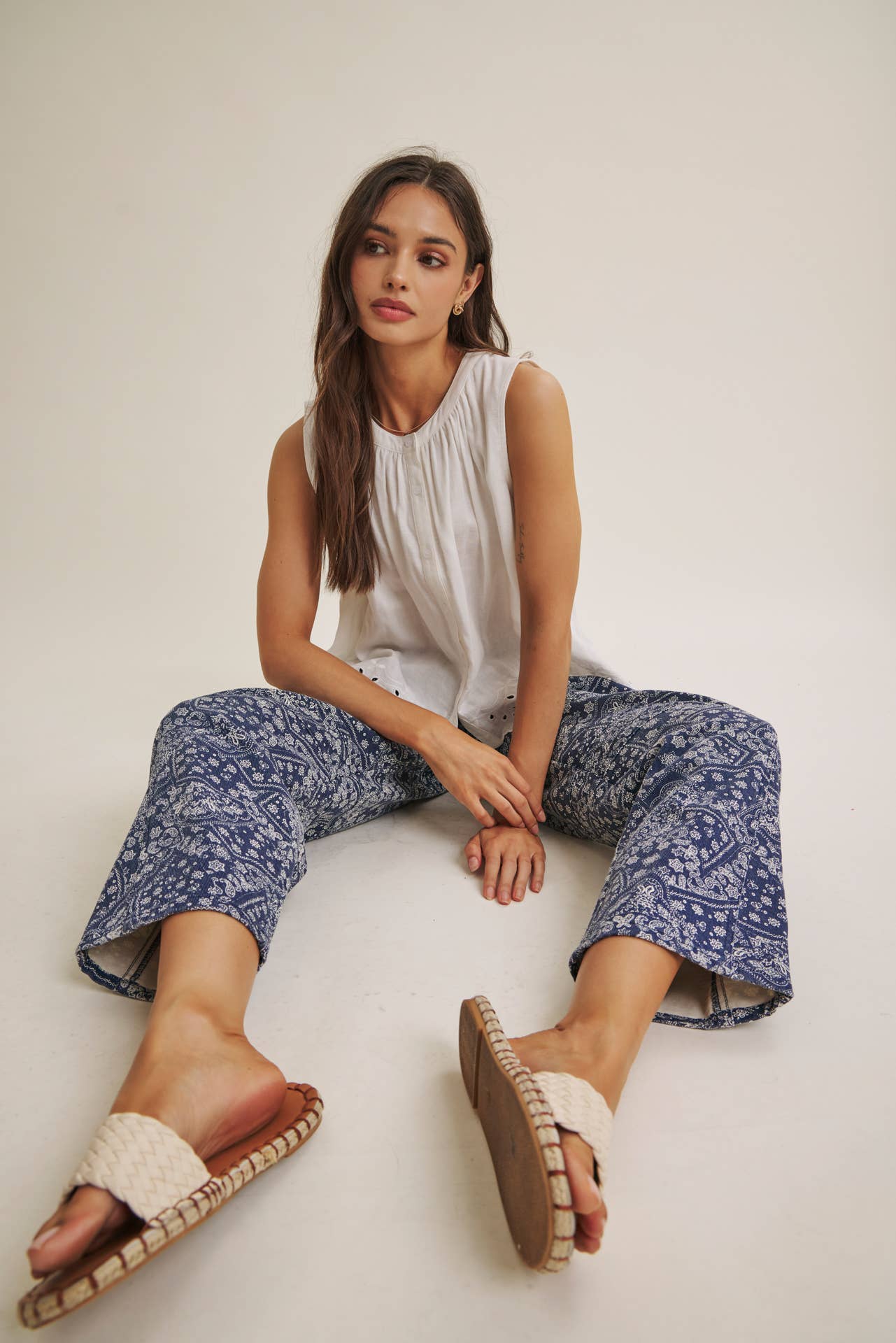Billie Paisley Barrel Pants