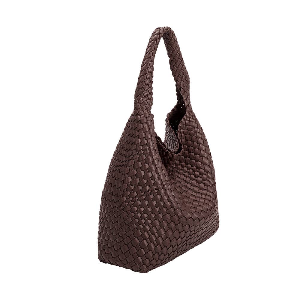 Johanna Espresso Recycled Vegan Leather Shoulder Bag
