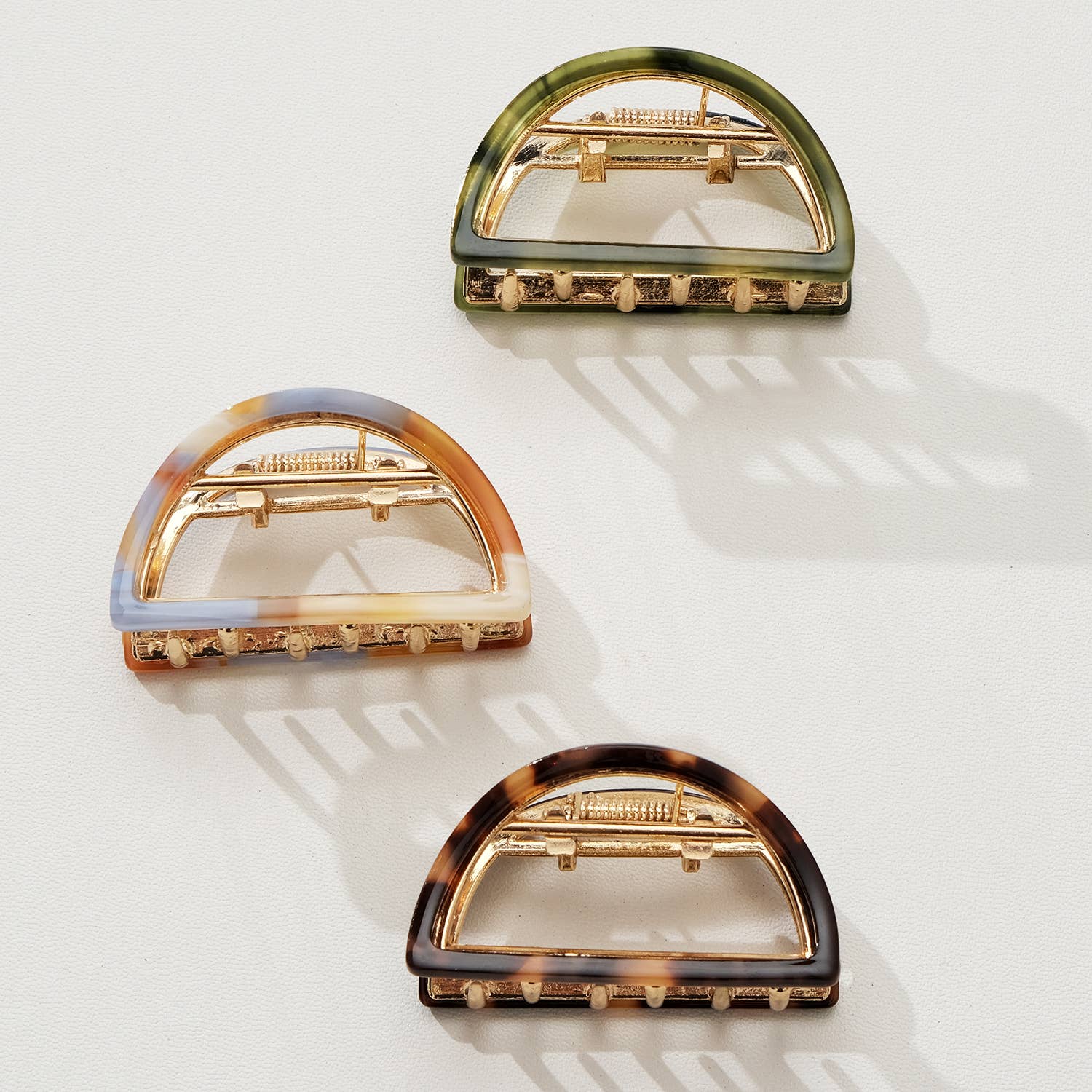 Rosalie Small Half Moon Metal Claw Clip