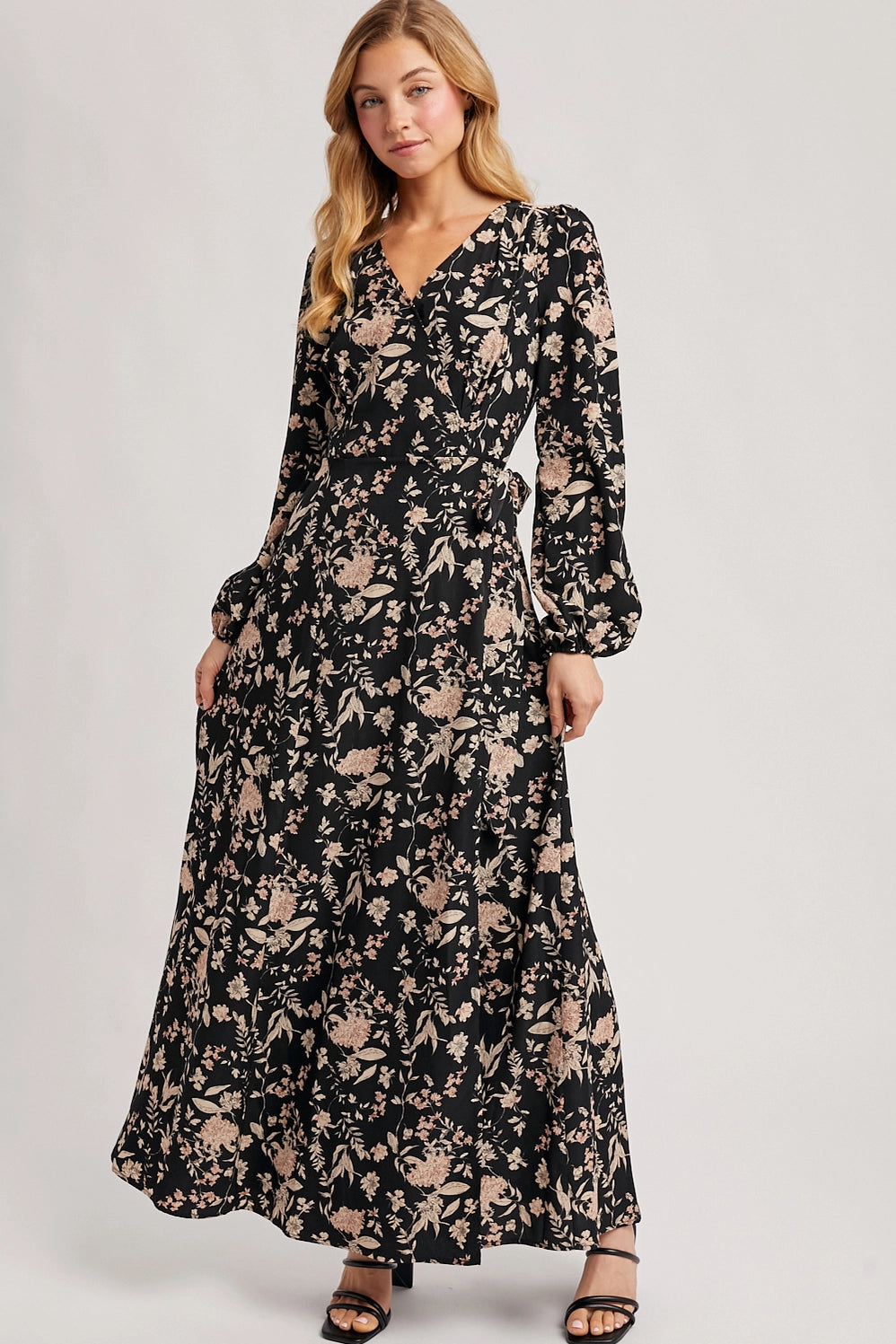 Sabrina Floral Wrap Maxi Dress