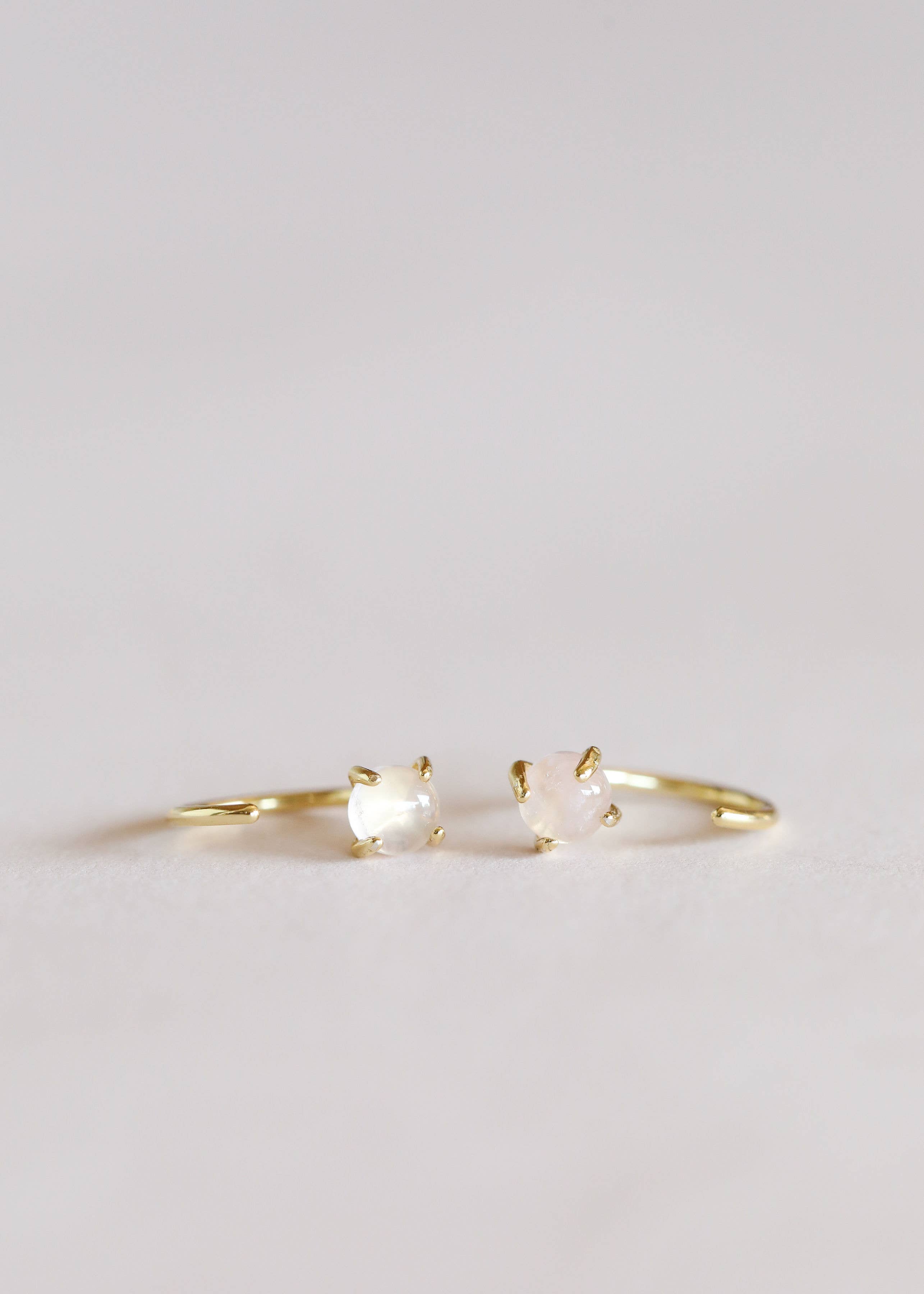 Gemstone Huggie Earrings