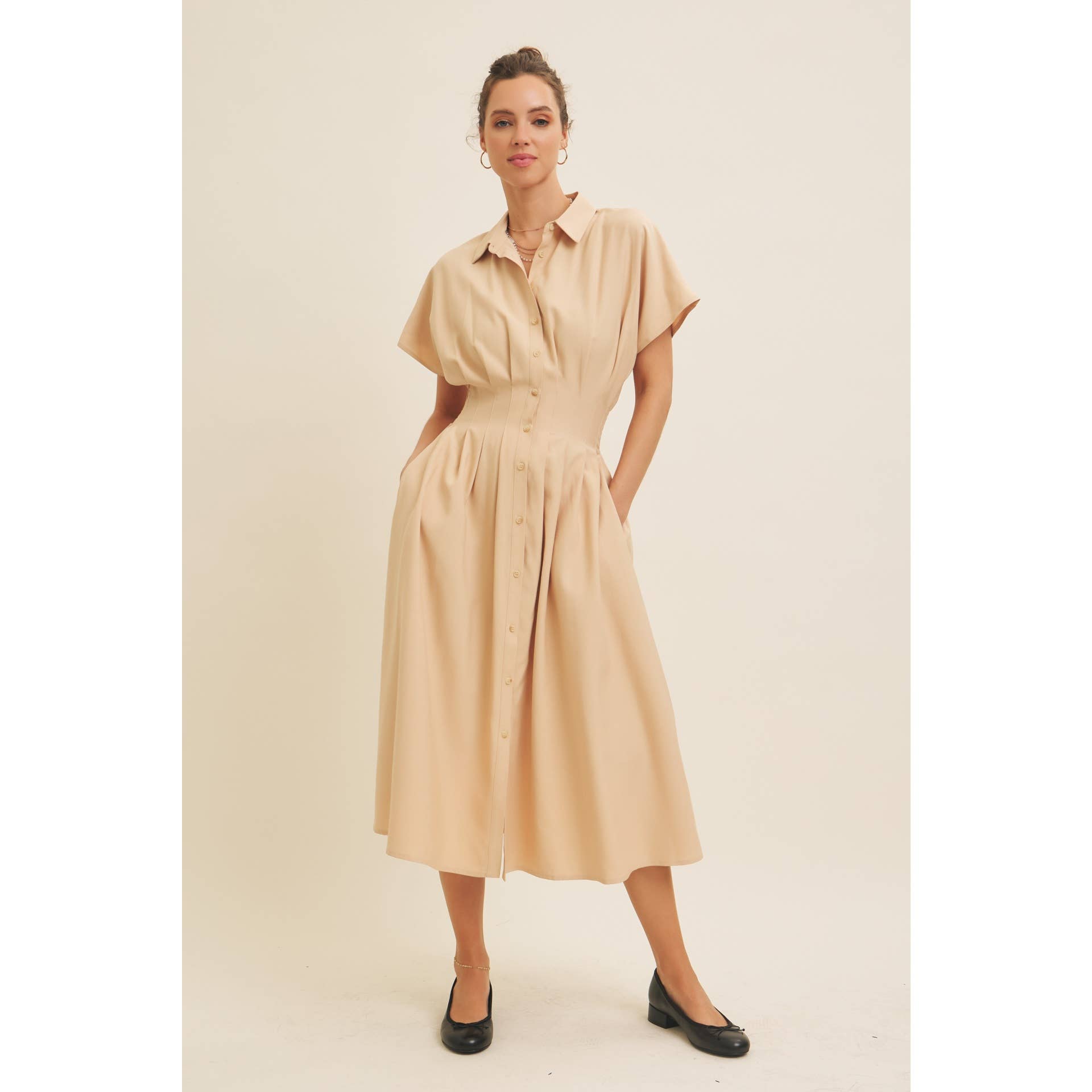 Peyton Pleated Midi Dress