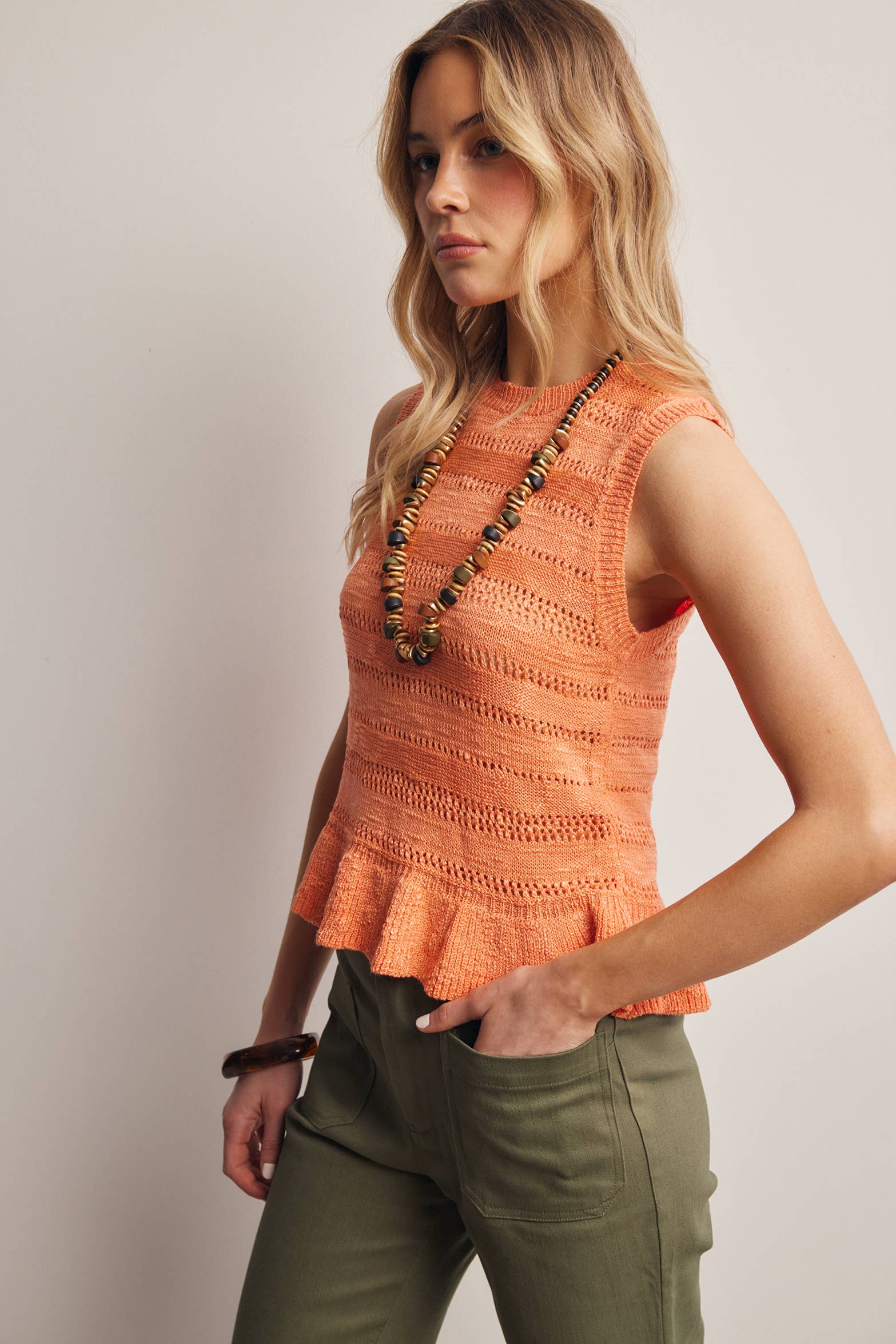 Madison Peplum Sweater Tank