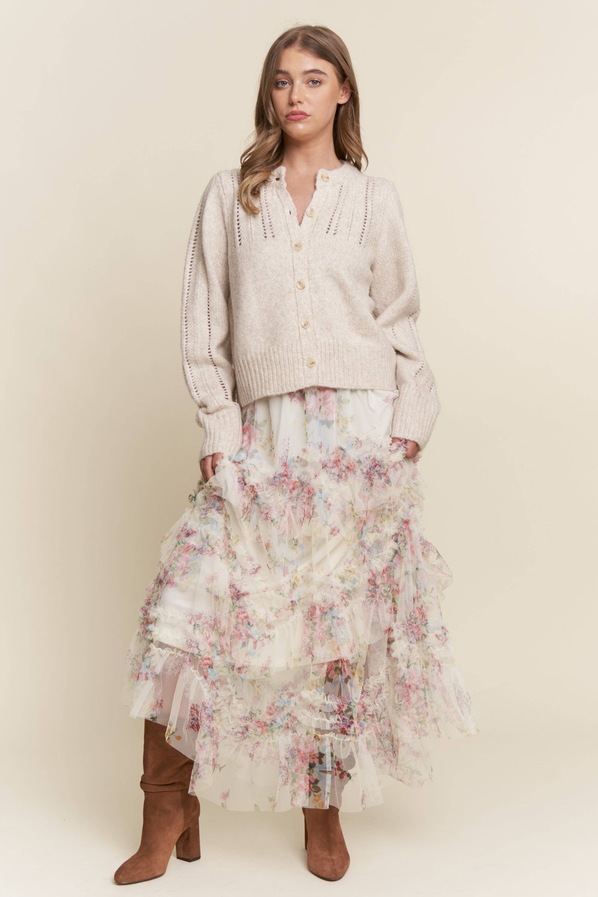 Addison Eyelet Cardigan