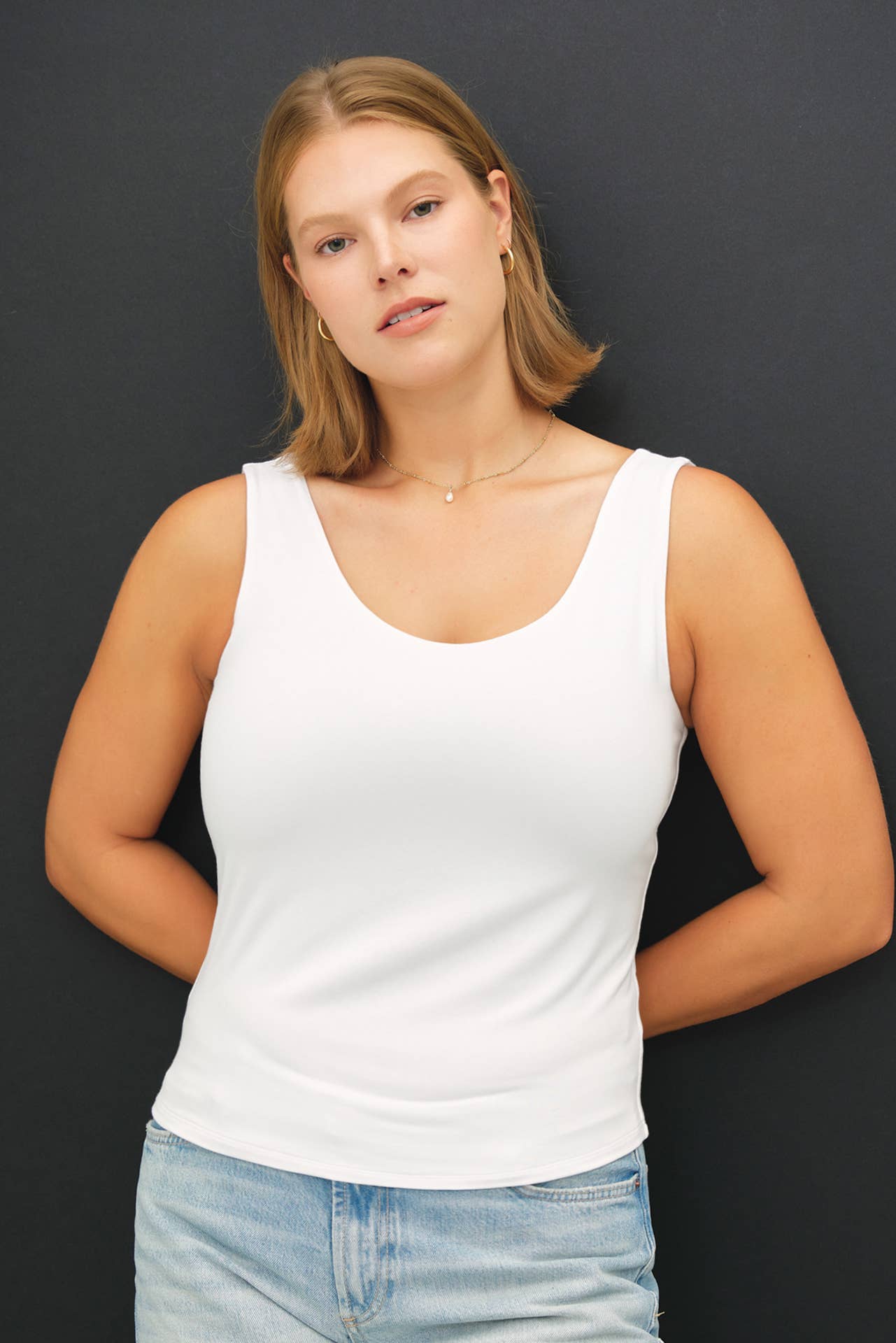 Ciera Double Lined Scoop Neck Tank