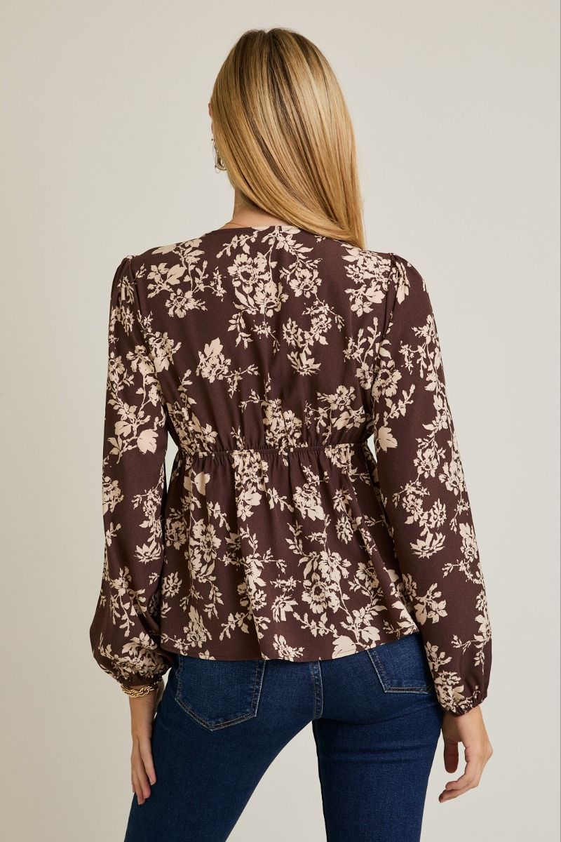 Shea Front Tie Floral Top
