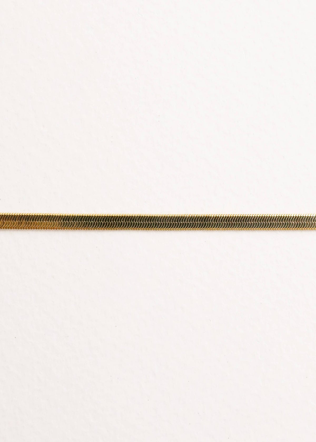 Gold Flat Snake Chain Bracelet