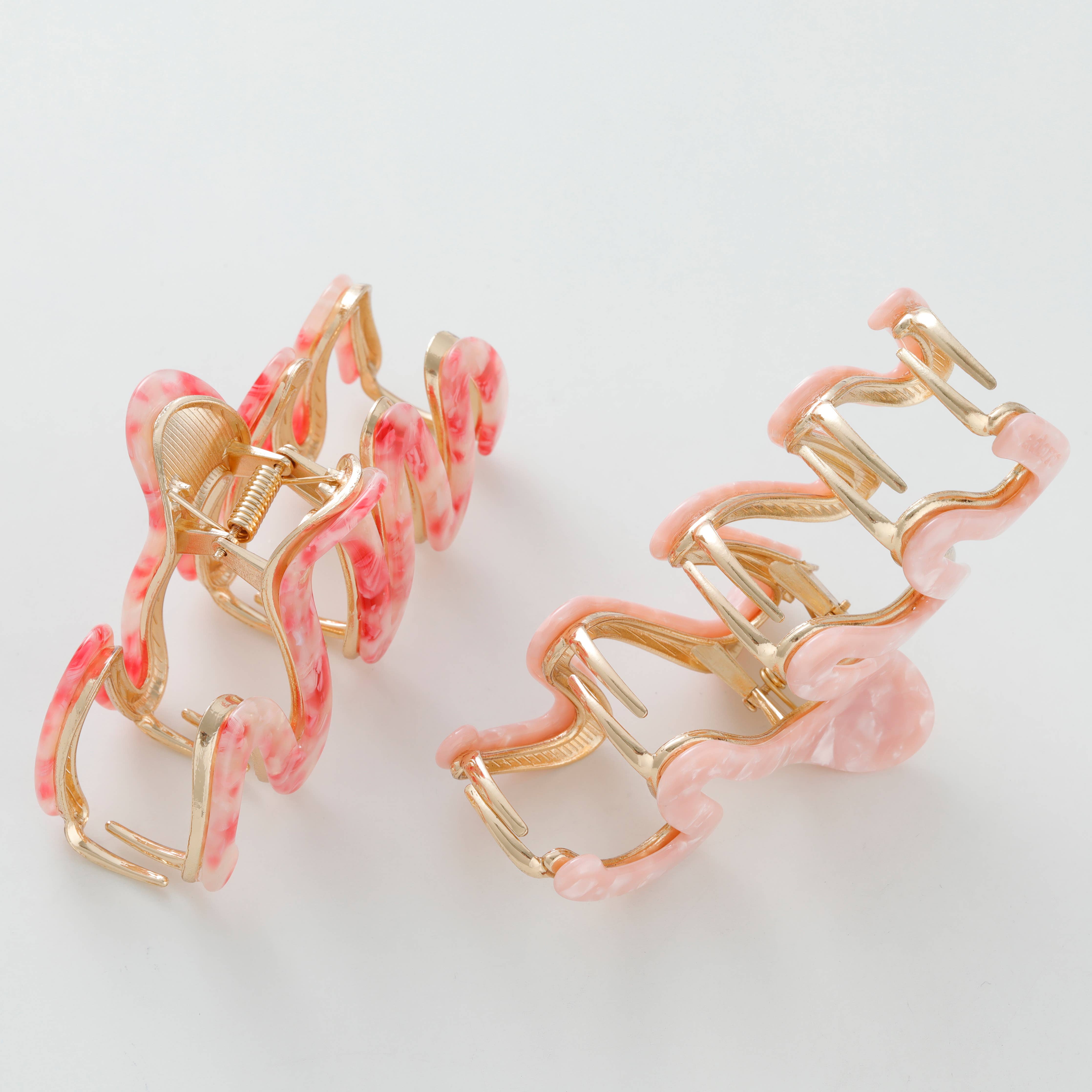 Willow Rosé Metal Large Squiggle Claw Clip