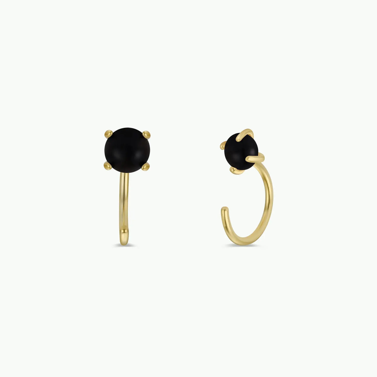 Gemstone Huggie Earrings
