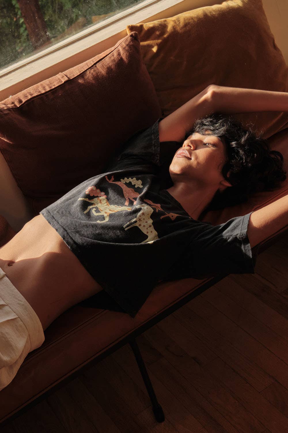 Madalyn Painted Horses Graphic Crop Tee