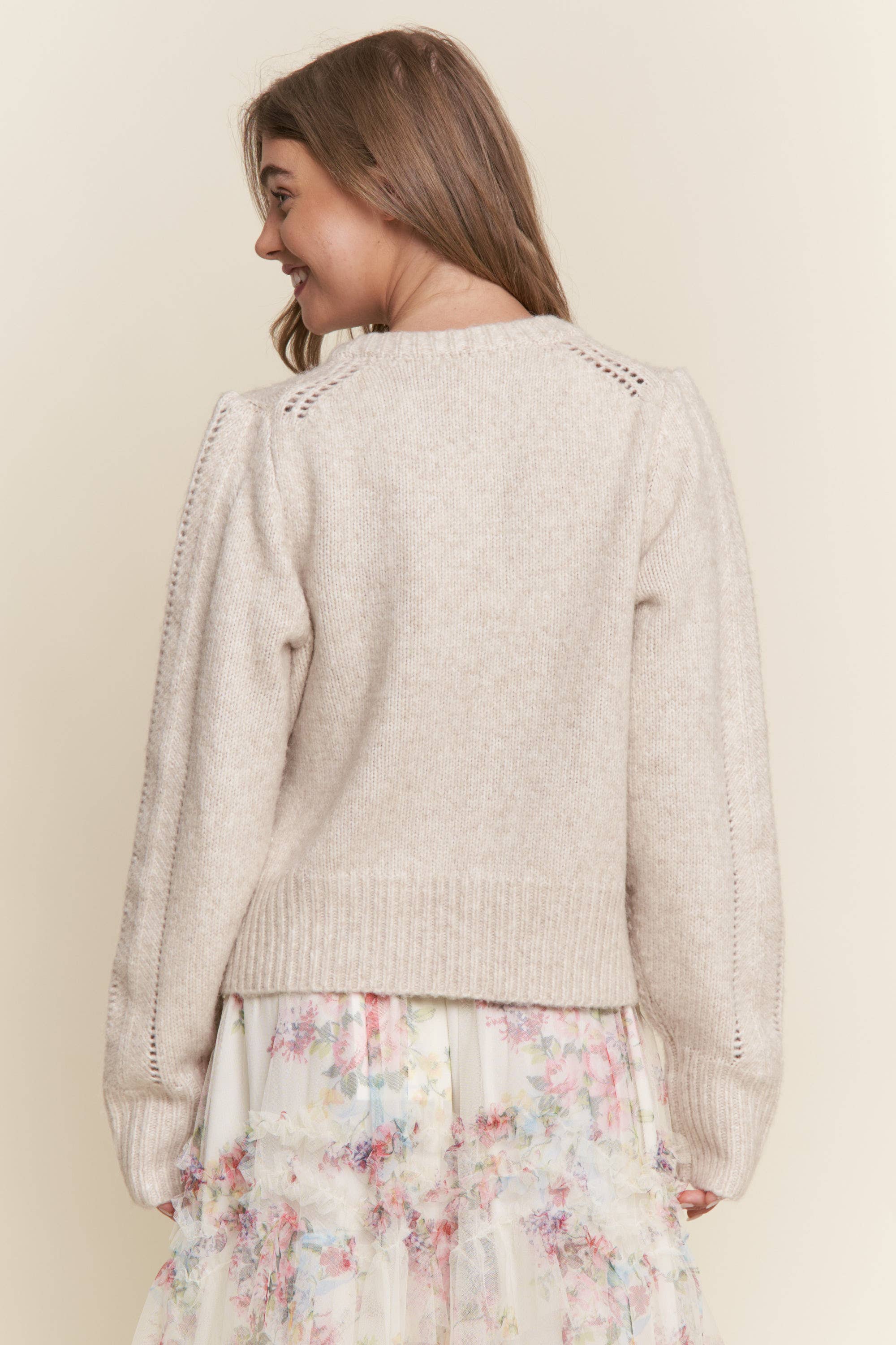 Addison Eyelet Cardigan