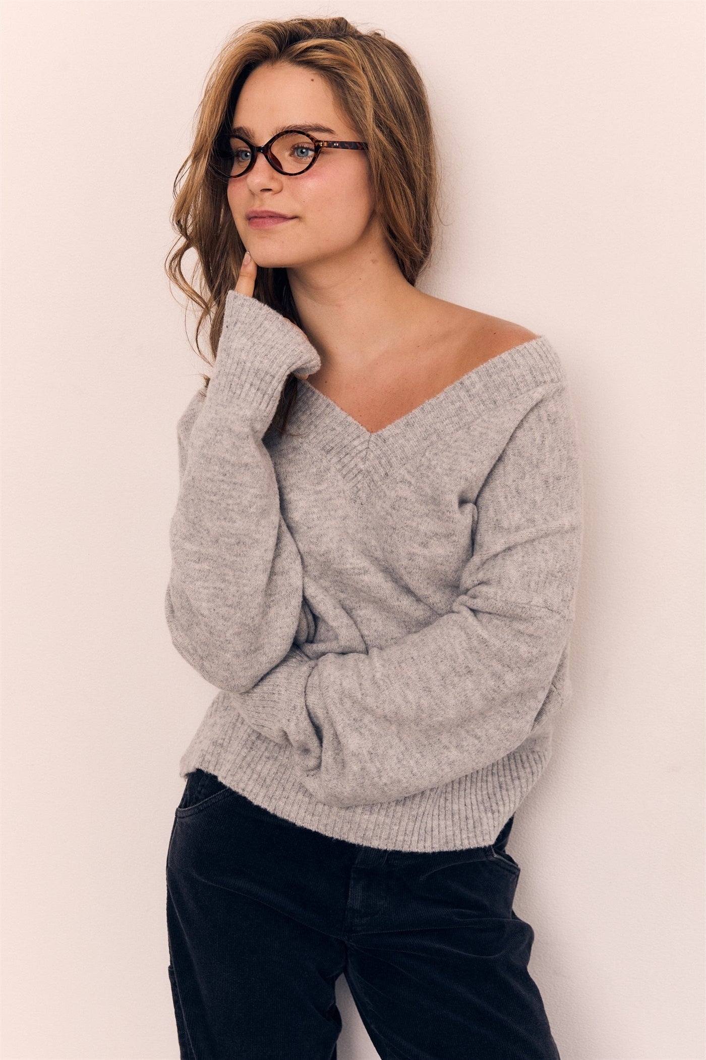 Betsy Oversized V Neck Sweater