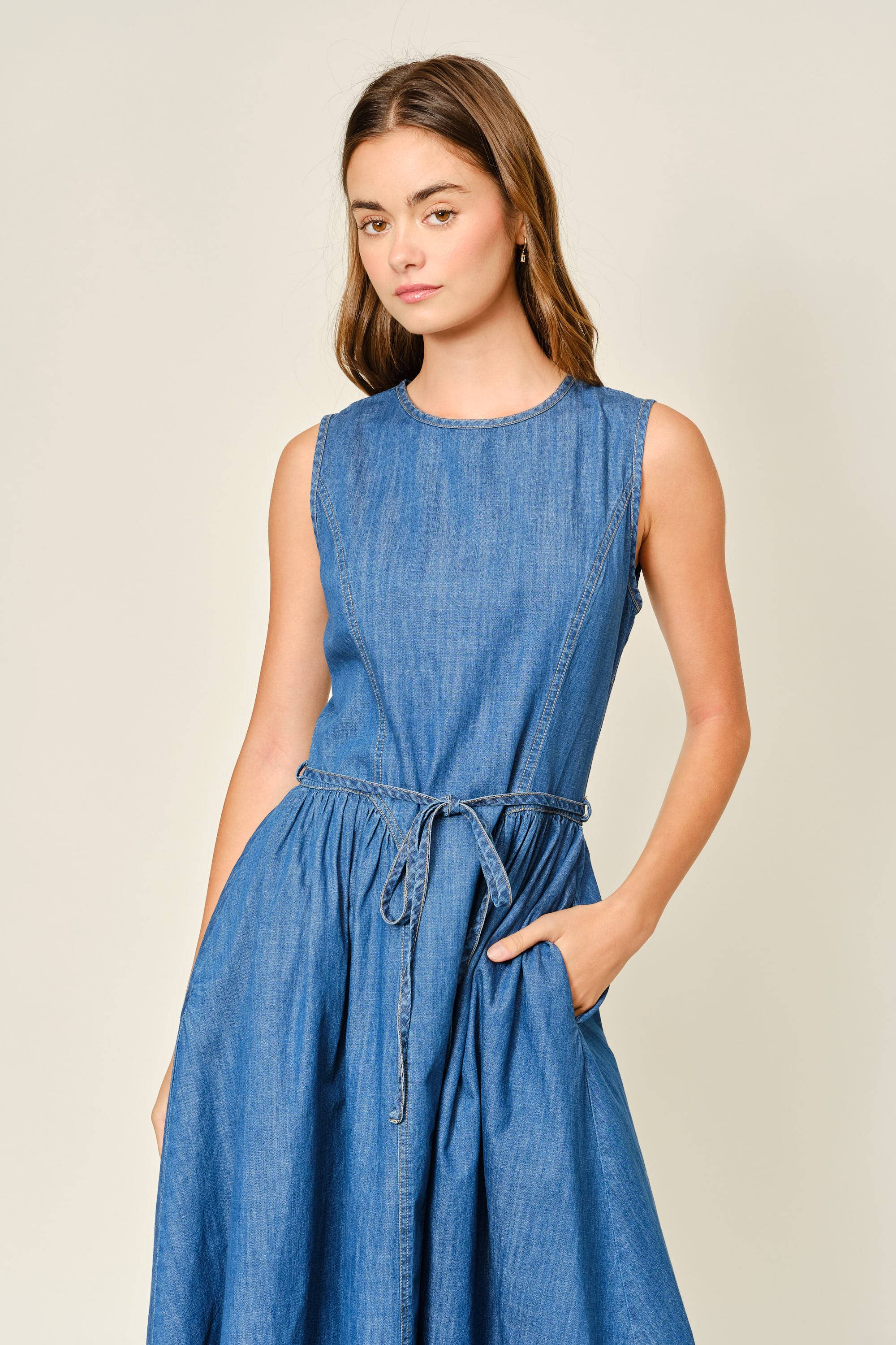 Kenzie Belted Midi Dress