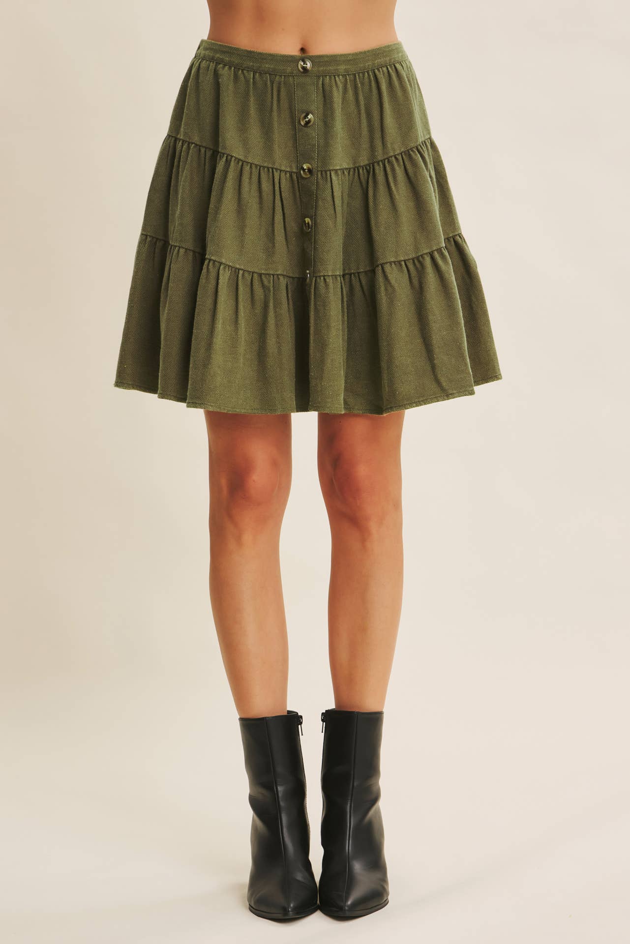 Emmie Washed Ruffle Mini Skirt