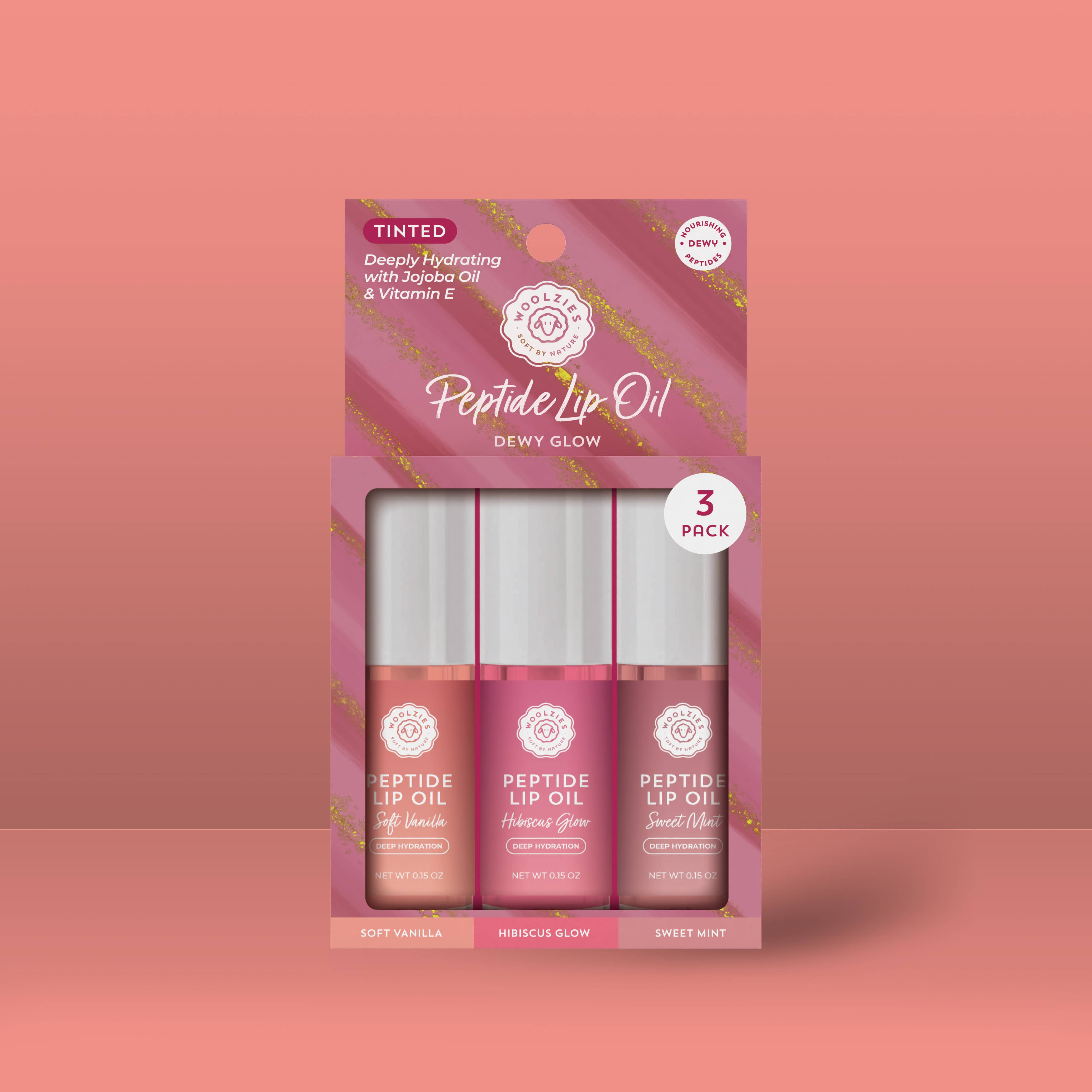 Peptide Lip Oil Trio – Dewy Glow