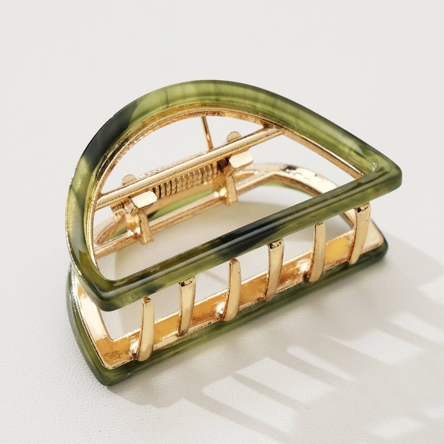 Rosalie Small Half Moon Metal Claw Clip