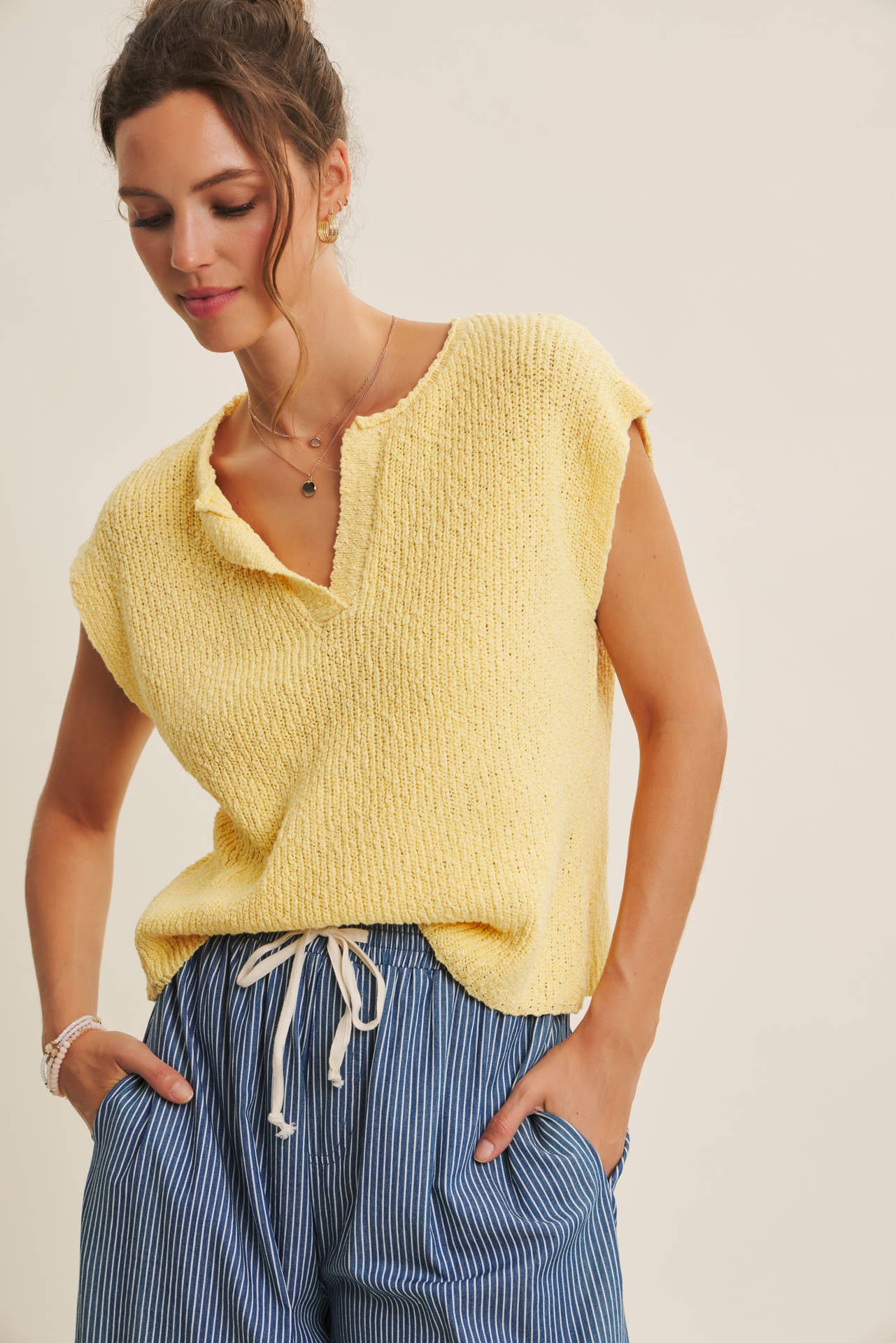Miranda Textured Sweater Tee