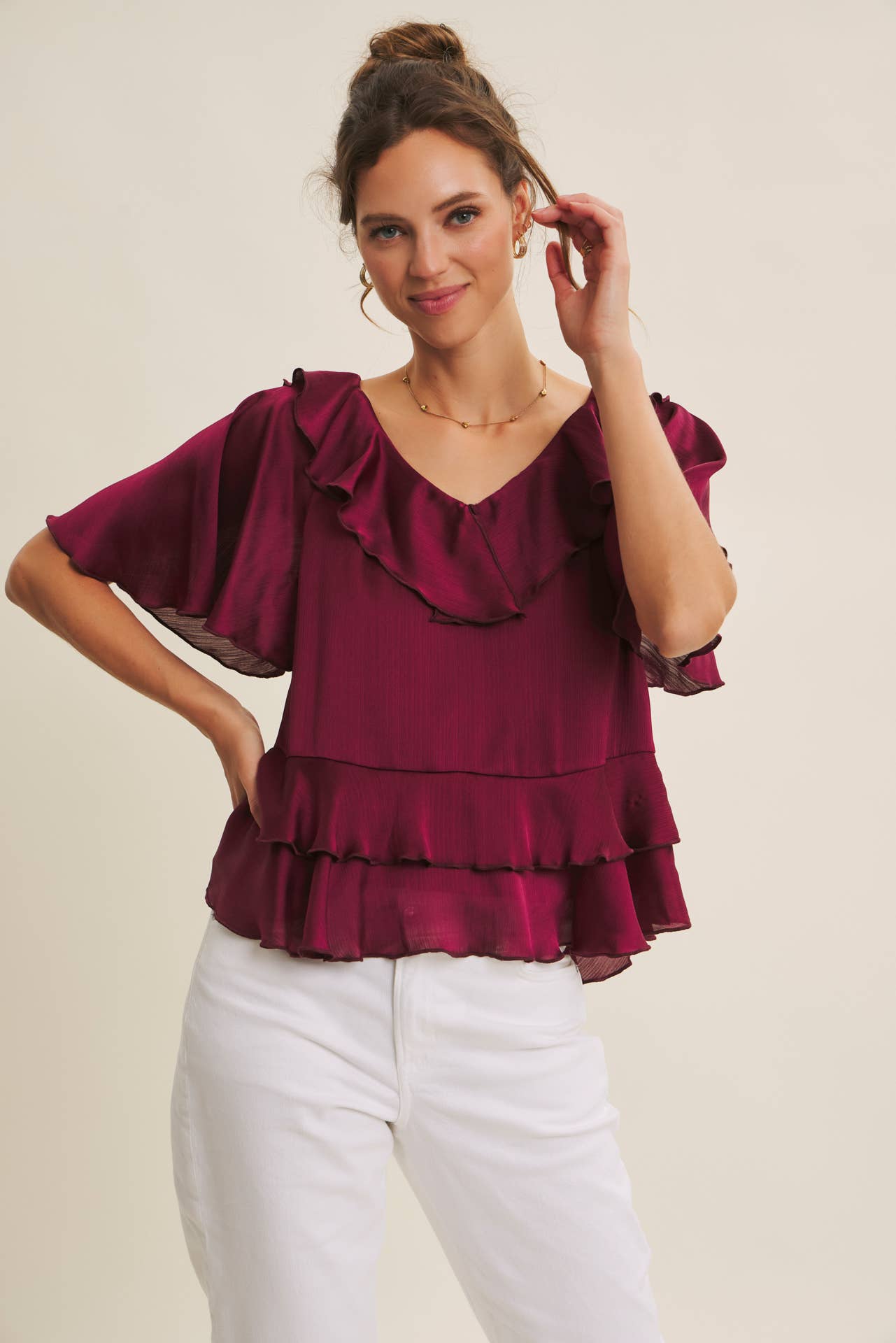 Brianne Ruffle Blouse