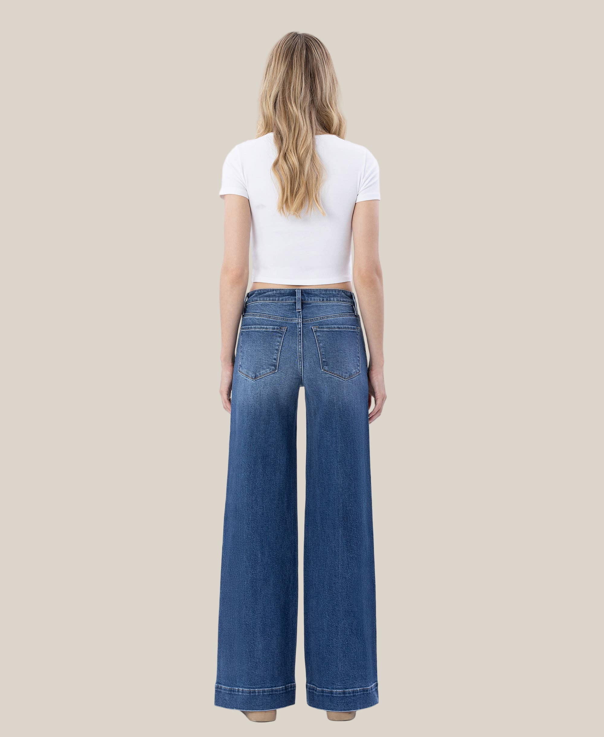 Jackie Seamed Wide Leg Trouser Jean