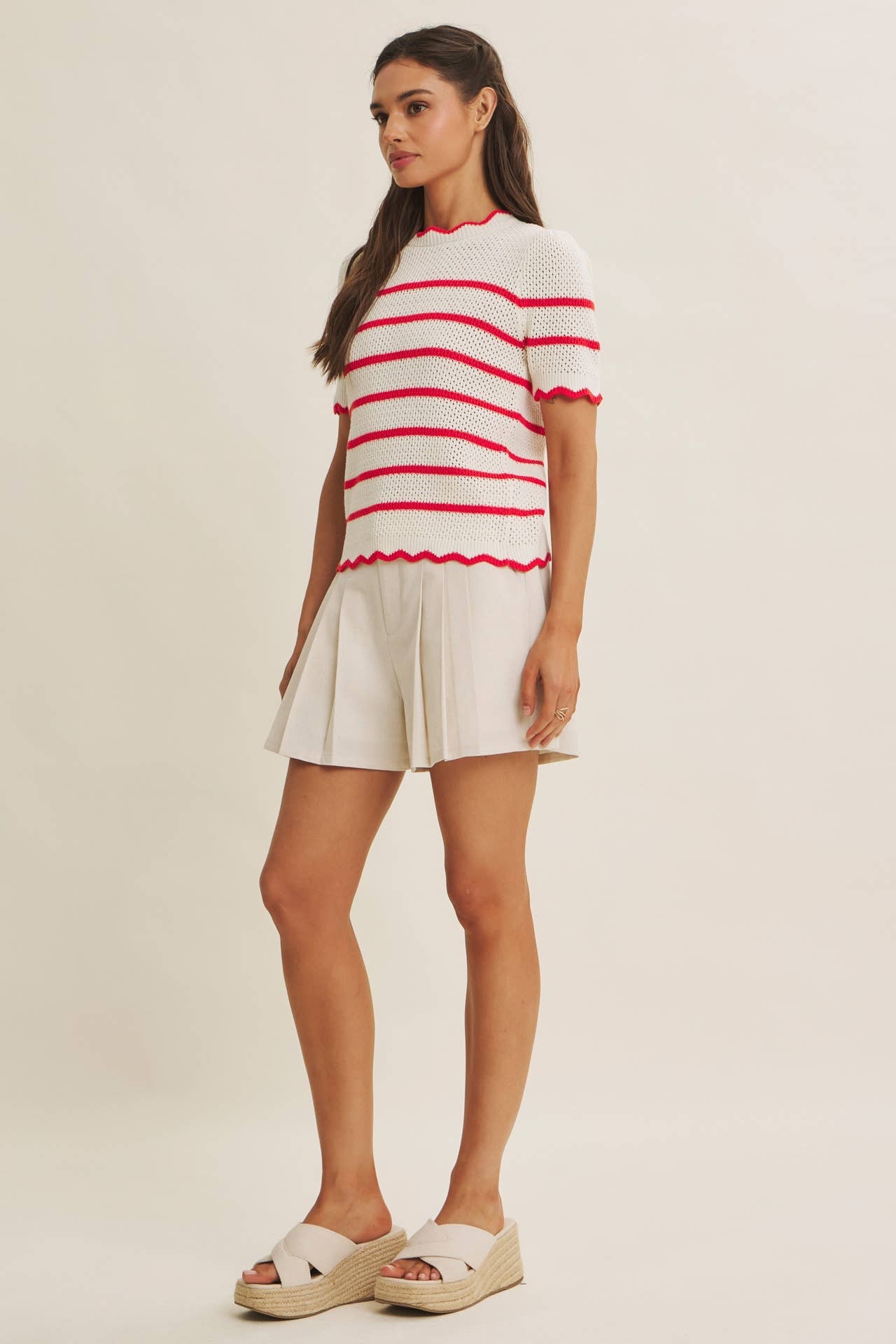 Diana Crochet Striped Sweater