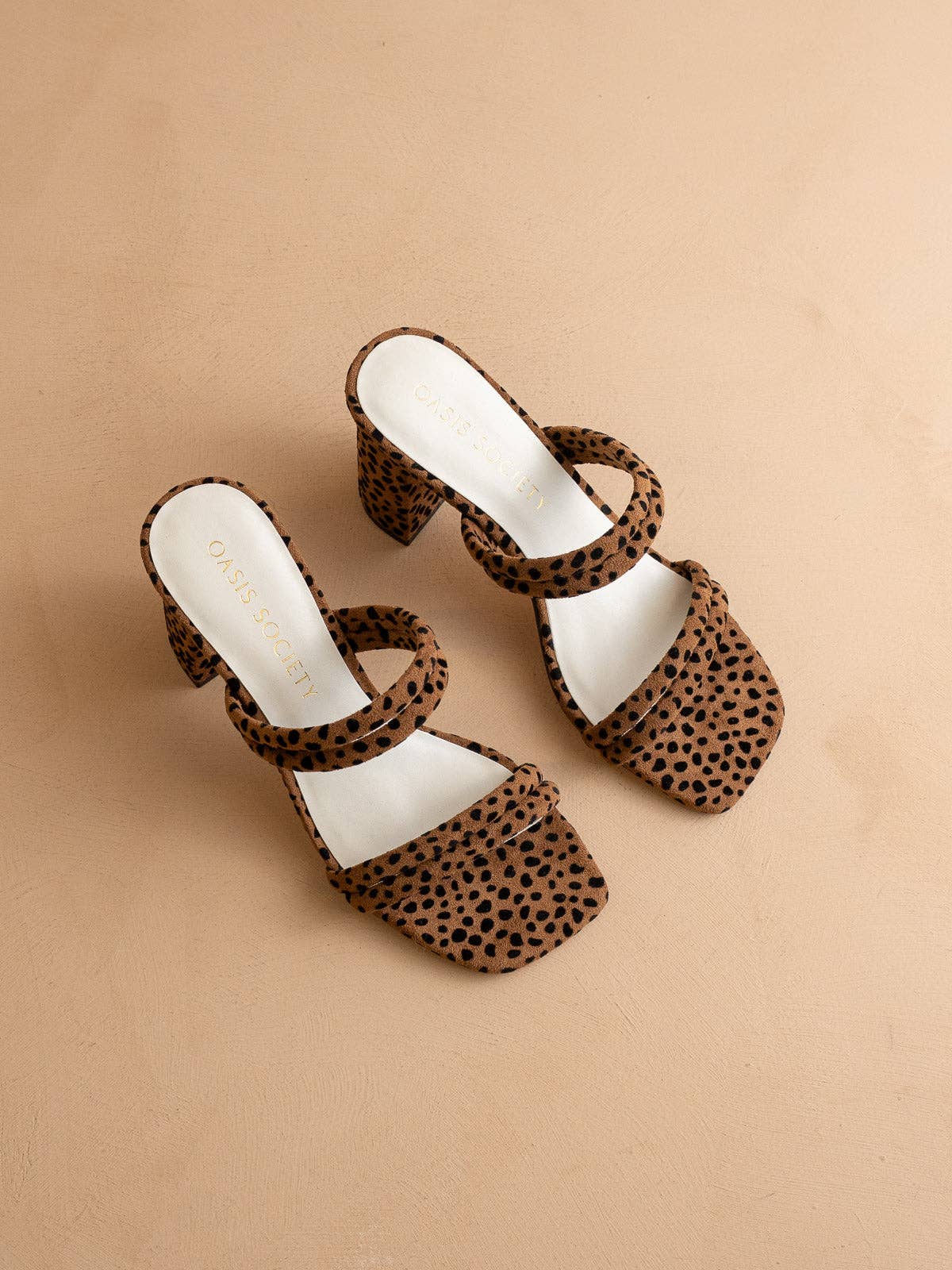 The Angela | Dark Cheetah Strappy Block Heel