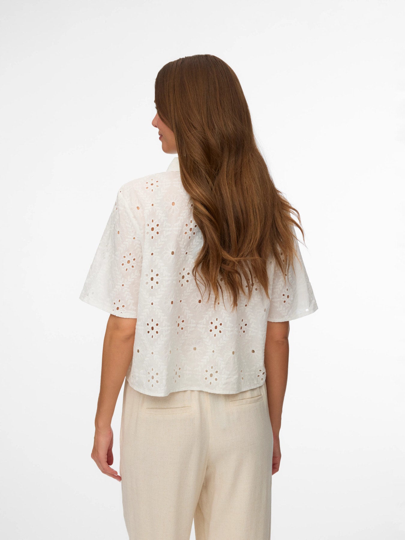 VMELIZA SHORT 2/4 SLEEVE SHIRT WVN NOOS - Snow White