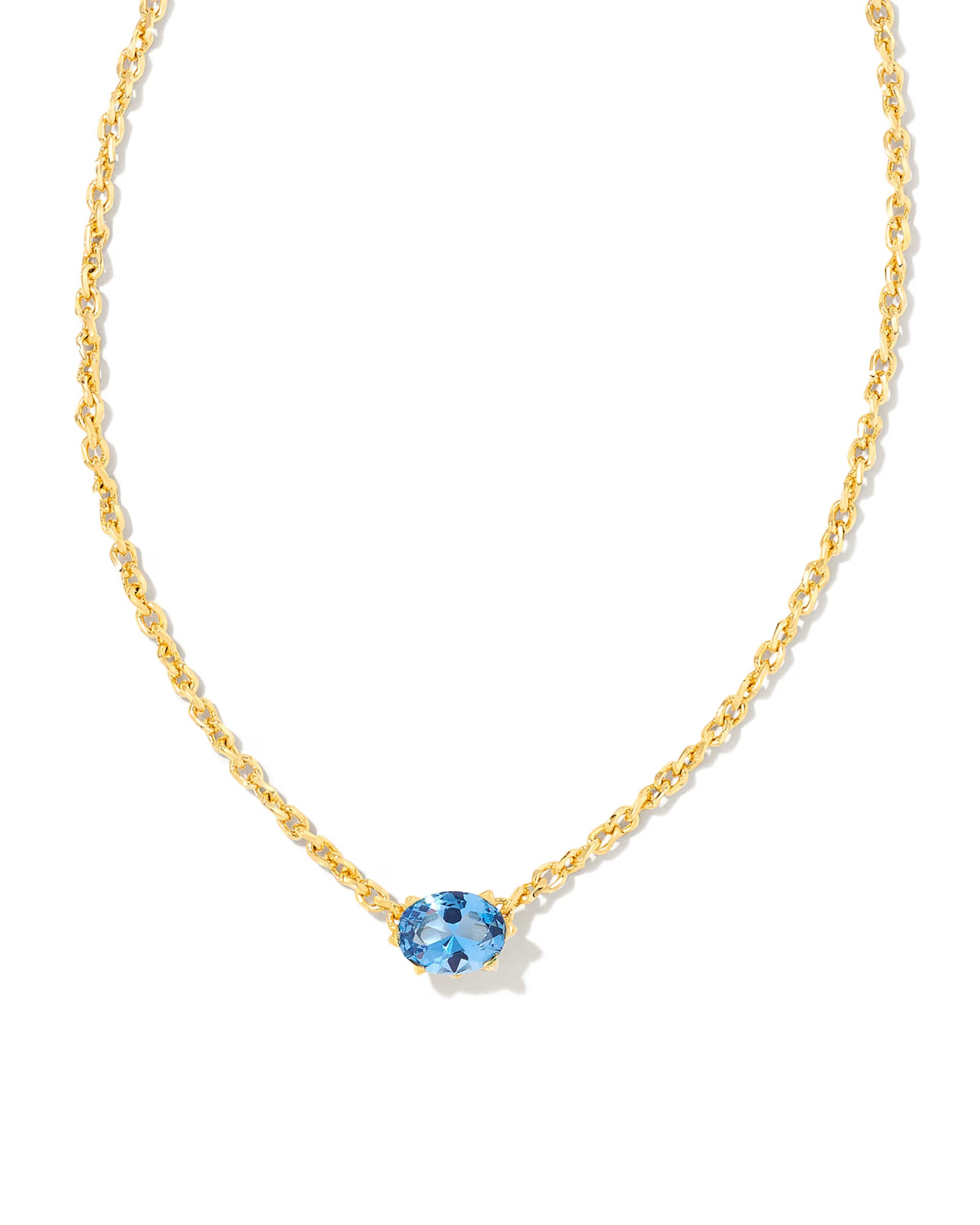 Cailin Gold Pendant Necklace - Blue Violet Crystal