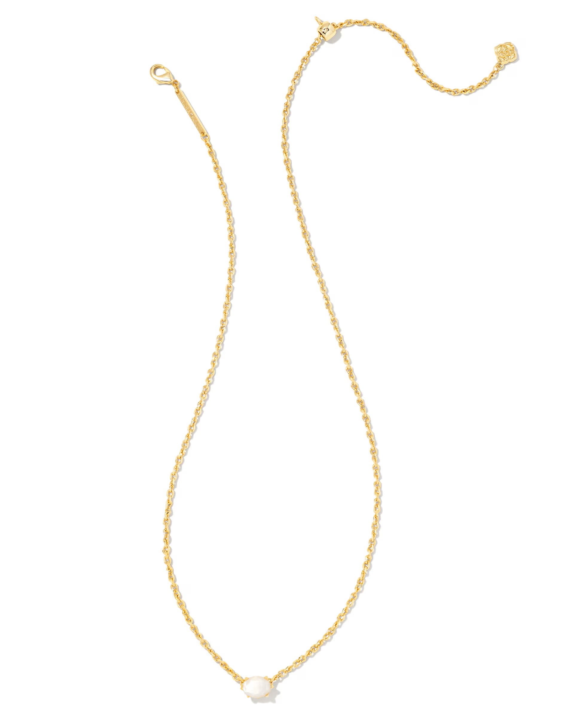 Cailin Gold Pendant Necklace - Ivory Mother of Pearl