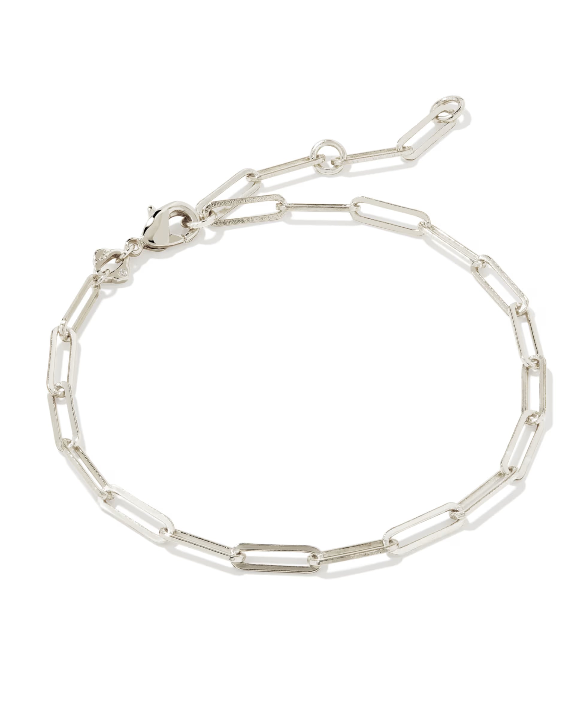 Courtney Silver Paperclip Chain Bracelet