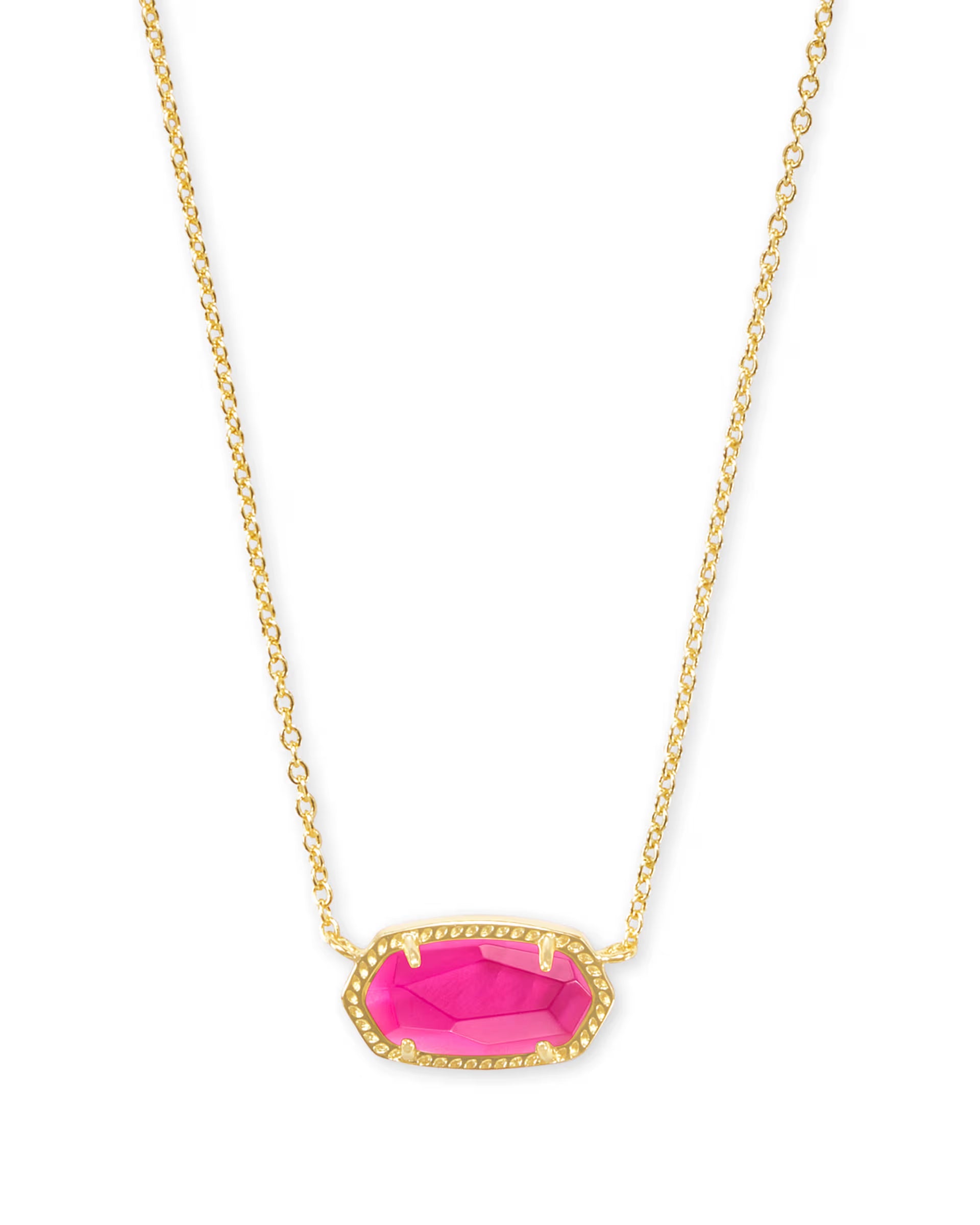 Elisa Gold Short Pendant Necklace - Gold Azalea Illusion