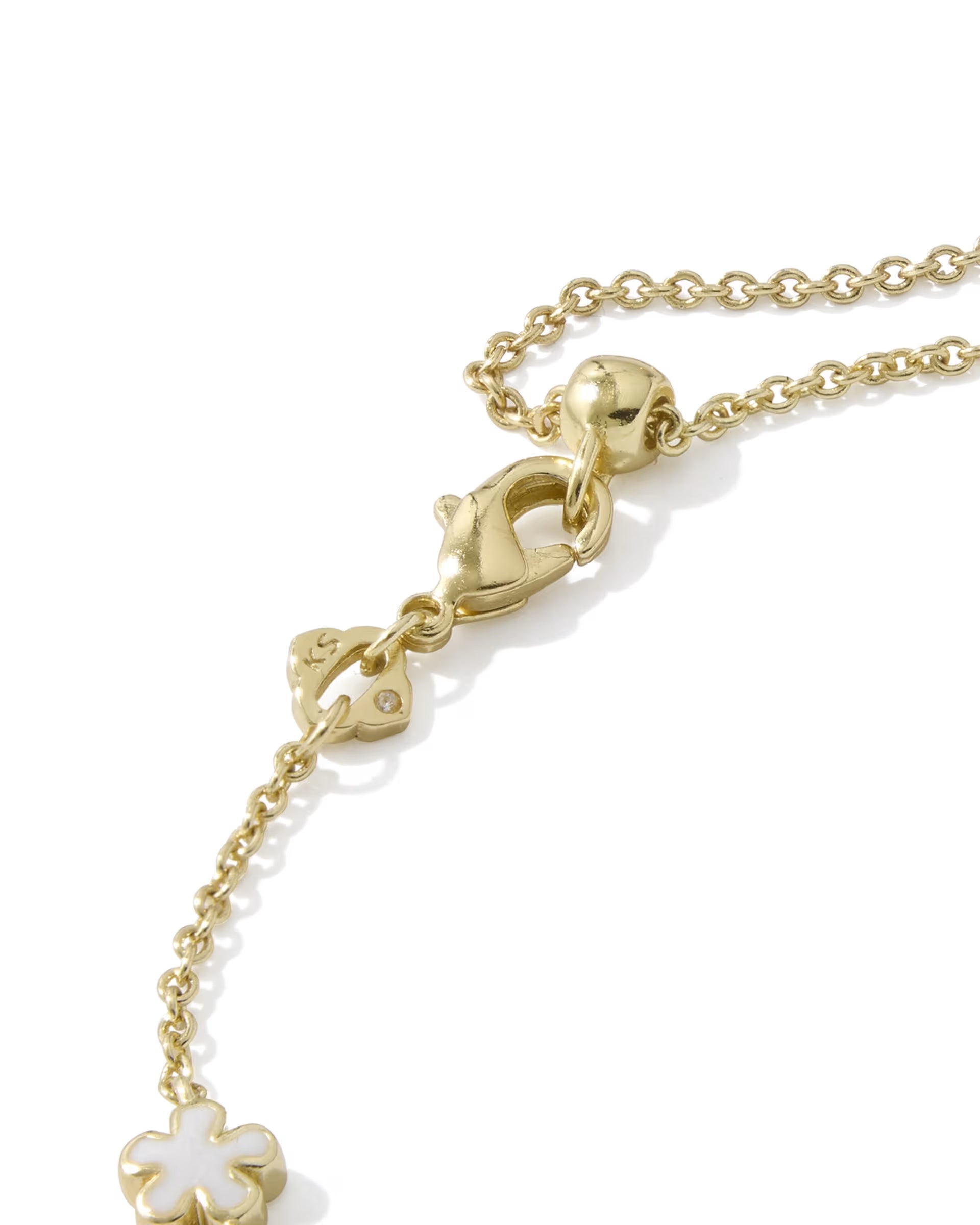 Jane Delicate Chain Bracelet - White Enamel
