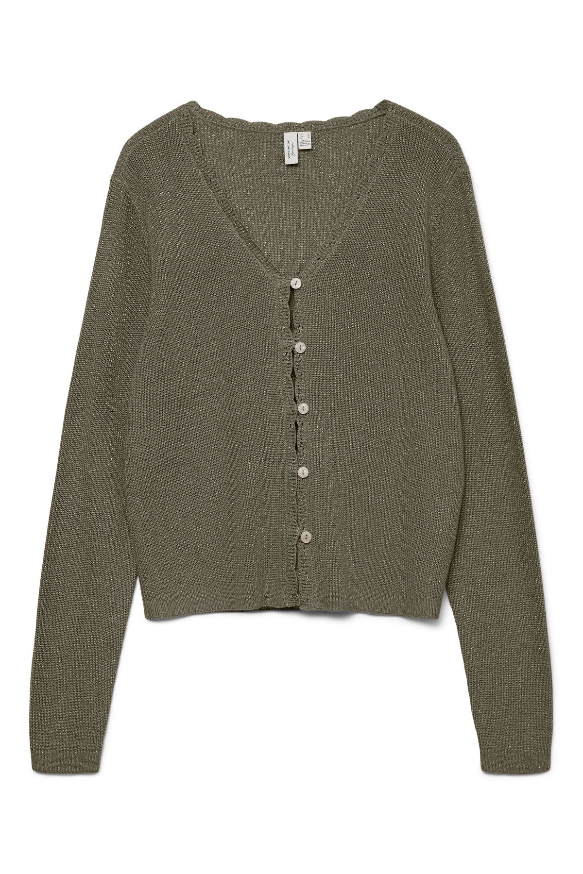 VMLEXIE SHINE LS V-NECK CARDIGAN BTQ LX - Kalamata W. DTM LUREX